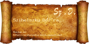 Szihelszky Dóra névjegykártya