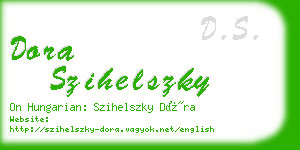 dora szihelszky business card